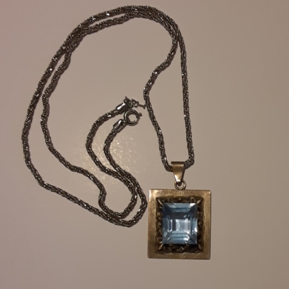Sterling Blue Topaz Necklace - Picture 2 of 4